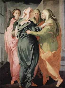 Jacopo Pontormo, 'The Visitation', 1528, oil on canvas. The Church of San Francesco e Michele, Carmignano, Italy